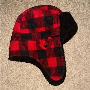 GAP Red and Black Checkered Kids Hat